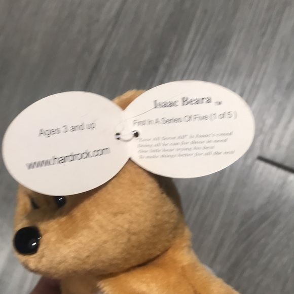 Hard Rock Cafe Honolulu Isaac Beara 1st in series Plush Brown Beanie Bear NWT - Picture 7 of 7